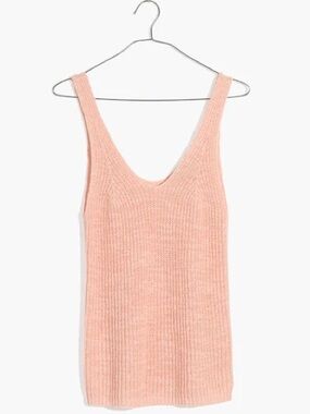 Madewell Peach Knit Tank Top Sz XS Cotton Blend